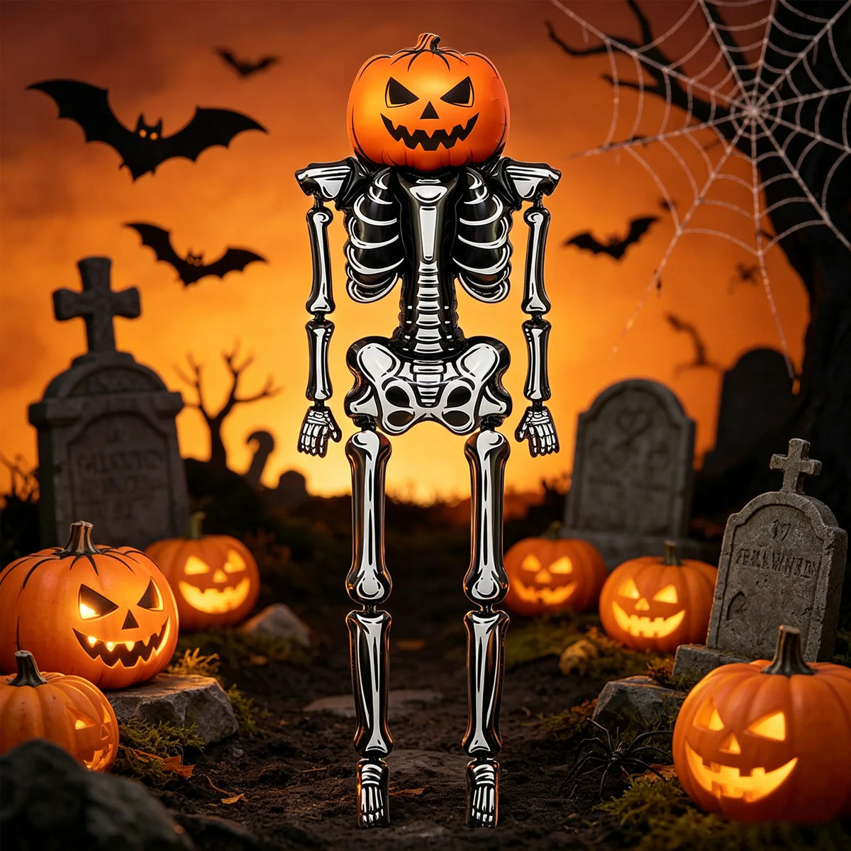 Balão de Caveira de Halloween, Balão Gigante de Esqueleto, Decoração de Caveira de Halloween, Decoração de Halloween, Festa de Terror para o Dia dos Mortos