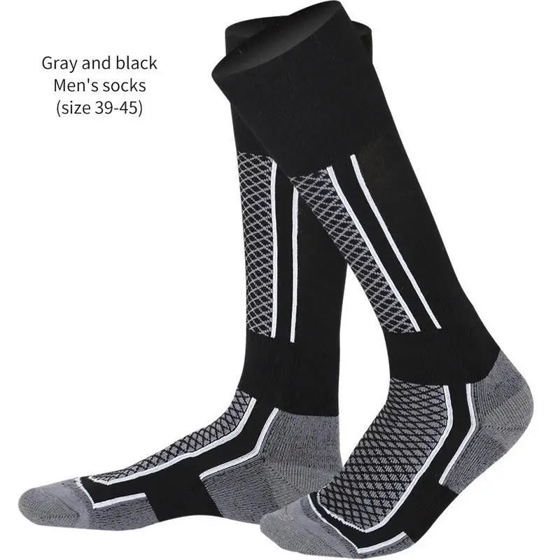 1 Pair Winter Warm Thickened Ski Stockings Hiking Socks for Women, Men, and Children Anti-Cold Skiing Outdoor High Sports Socks