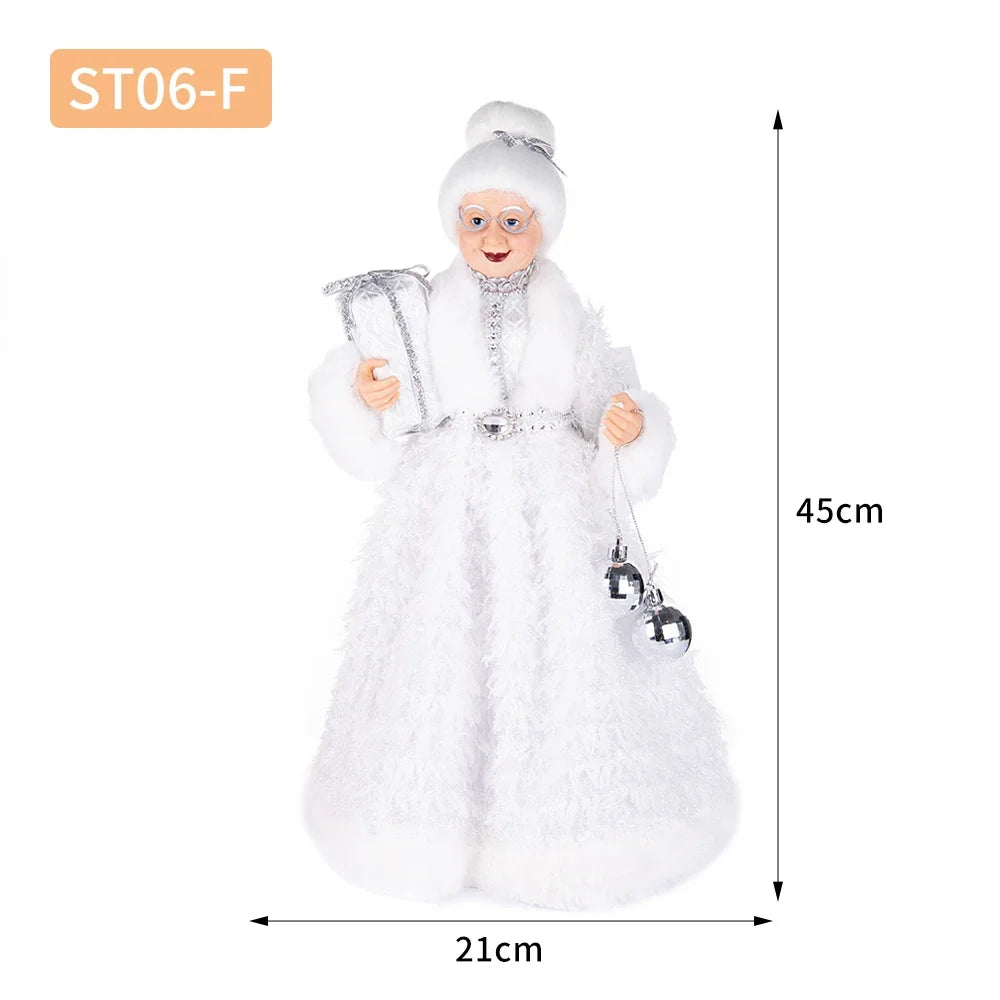 40cm natal anjo boneca estatueta brinquedo colher de árvore ornamentos em pé aniversário natal decorações navidad decoração para casa novedades