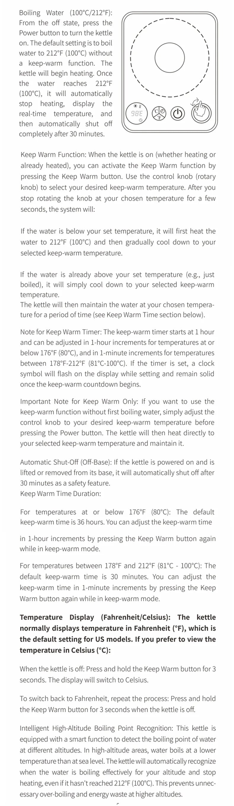 Chaleira Elétrica Gooseneck 1L: Controle Inteligente de Temperatura para Café Coado, Aquecimento Rápido em Aço Inoxidável, 110V e 220V