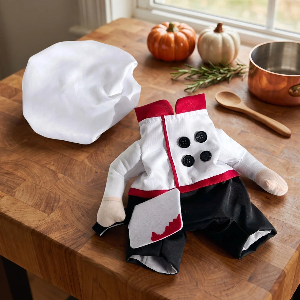    Fantasia de Chef de Halloween para Cães de Estimação, Roupa Engraçada de Cosplay com Chapéu, Vestido de Festa para Filhotes, Acessórios para Fotos de Festival