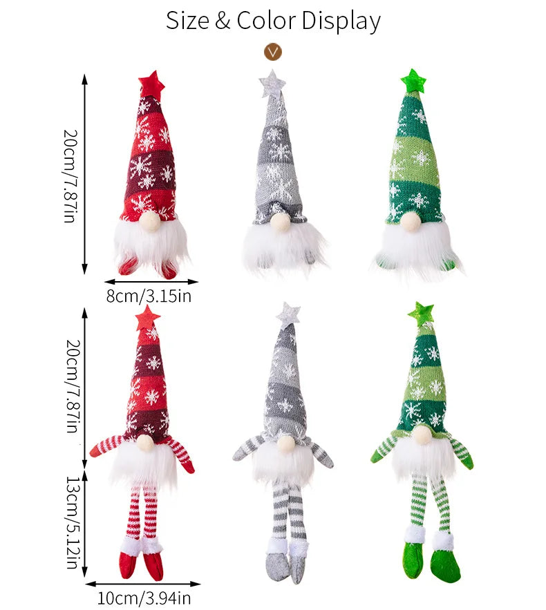 Boneco Gnomo Luminoso de Natal 2026 Sem Rosto Decoração de Casa Feliz Natal Presente de Natal para o Ano Novo