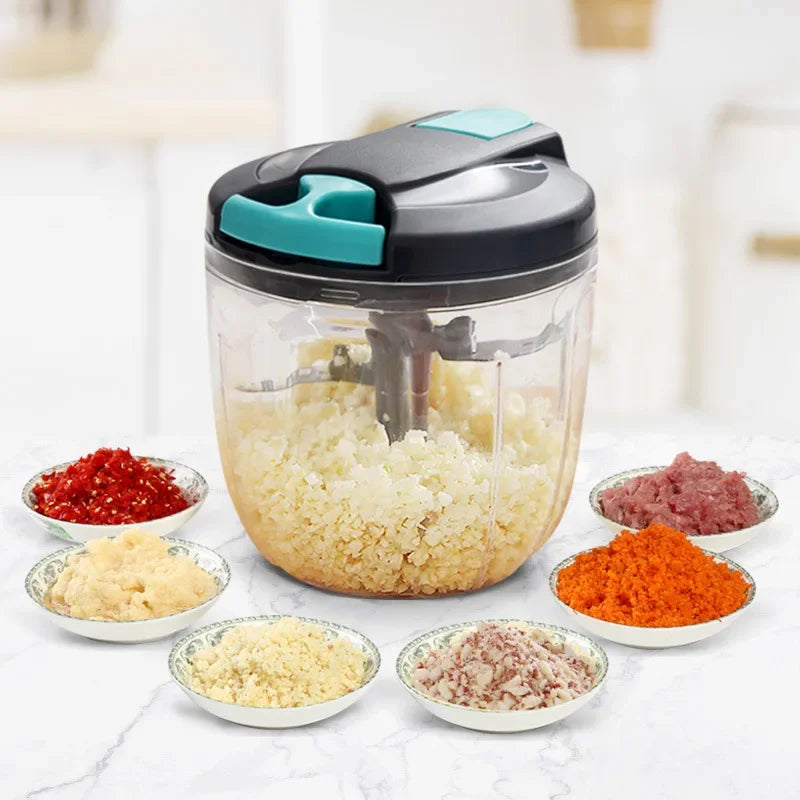 Moedor De Carne Manual Chopper De Alho, Cortador De Legumes, Triturador De Legumes, Gadgets De Cozinha, 500 ml, 900ml