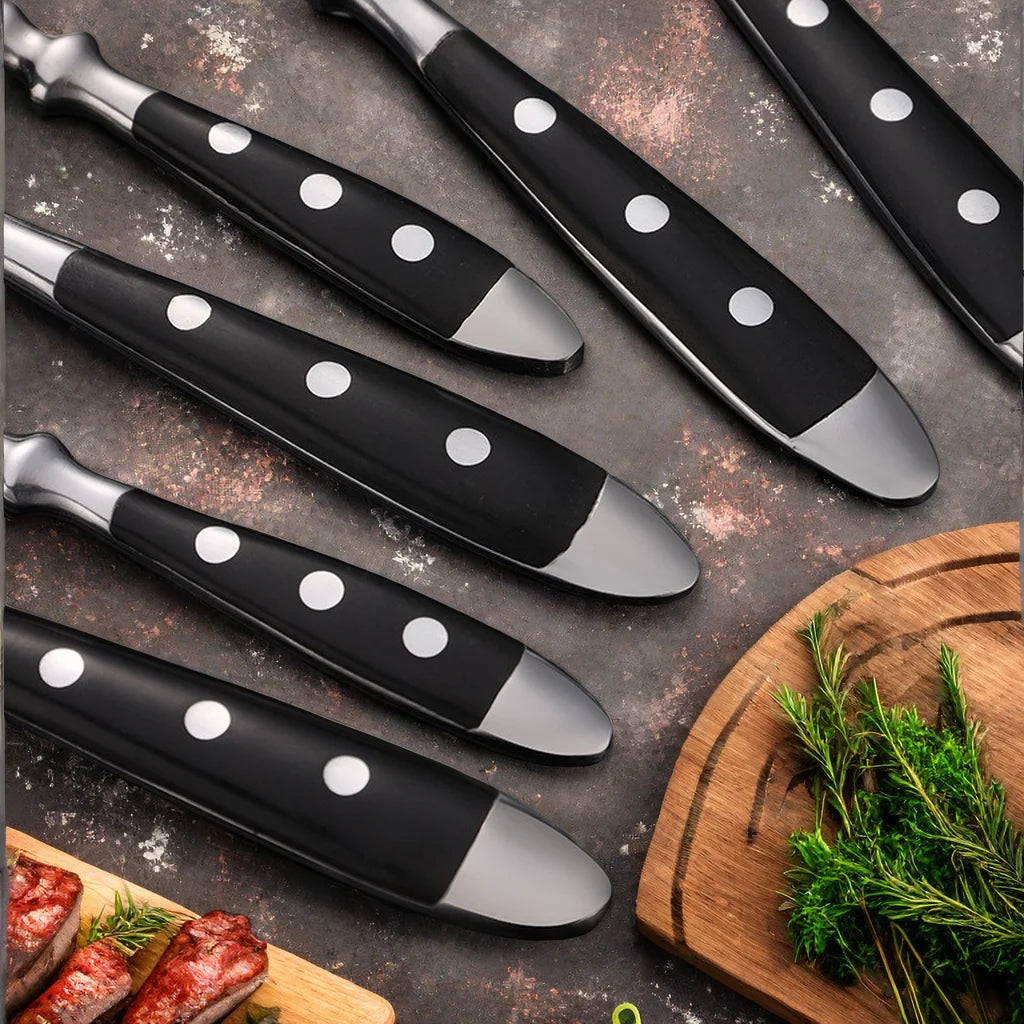 Clássico elegante conjunto de talheres de aço inoxidável garfo colher faca completa jantar garfo bife faca colher de chá criativo conjunto de louça