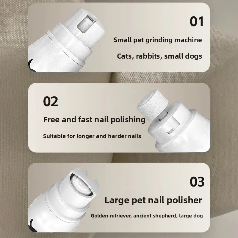 Grande Cortador de Unhas Elétrico para Animais de Estimação, Lixadeira de Unhas para Cães e Gatos, Aparador de Unhas para Higiene e Limpeza de Pets