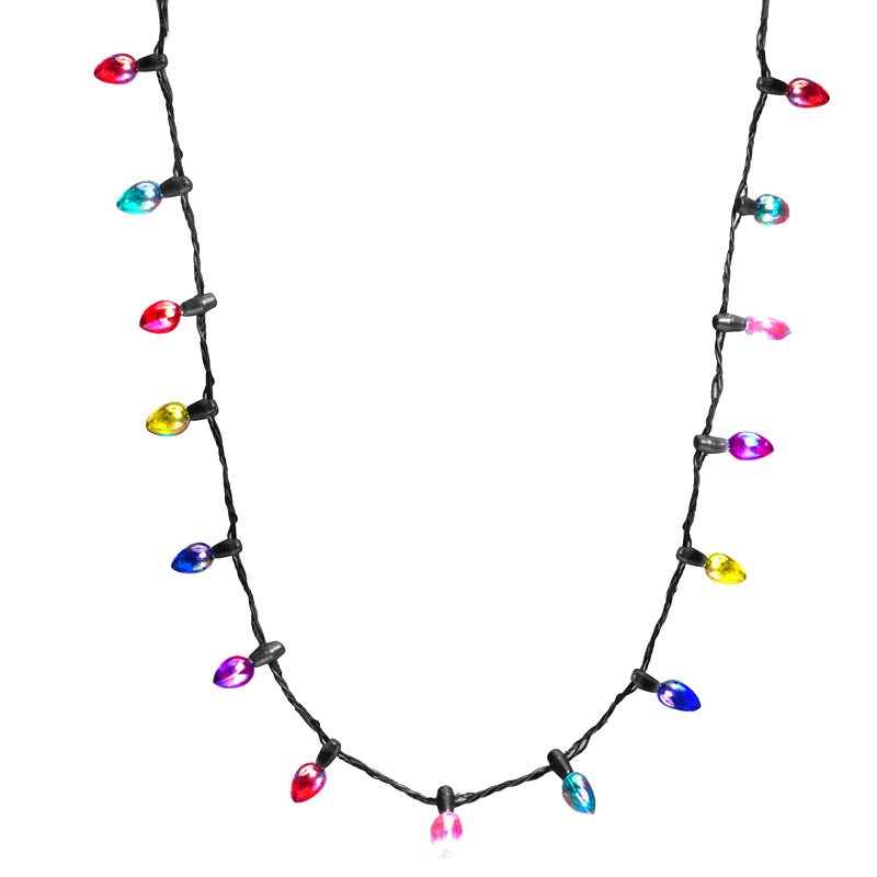 Colar de luzes LEDs de Natal com 8 luzes Bulbos de Natal Flash String Luzes de brilho Colar String Festival Decoração