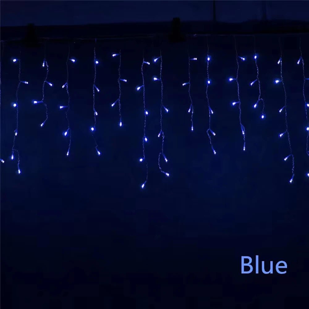 Guirlanda de natal led cortina luzes de sincelo festão luz led droop cachoeira luzes da corda ao ar livre jardim rua beirais decoração - Kasa & Pet
