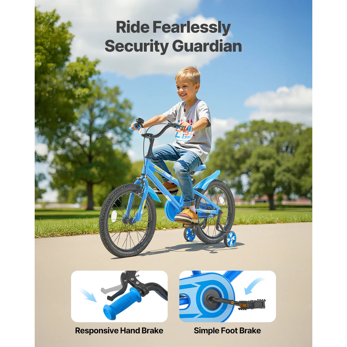 SucceBuy 14/16/18in Crianças Bicicleta Estilo BMX Crianças Bicicleta com Rodas de Treinamento Bicicleta Criança para Meninos e Meninas aprendendo a andar