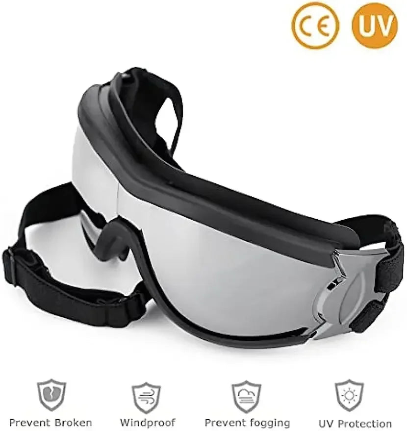 Óculos de sol ajustáveis para cães, com proteção UV, para uso em animais de estimação, proteção para os olhos, cor preta, óculos de sol para cães, artigos para cães.