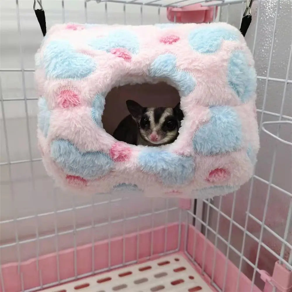 Pelúcia Pendurado Ninho De Pássaro, Camas De Esquilo, Gaiola De Hamster, Pet Hammock, Pet Sleeping Bag, Pet Shop