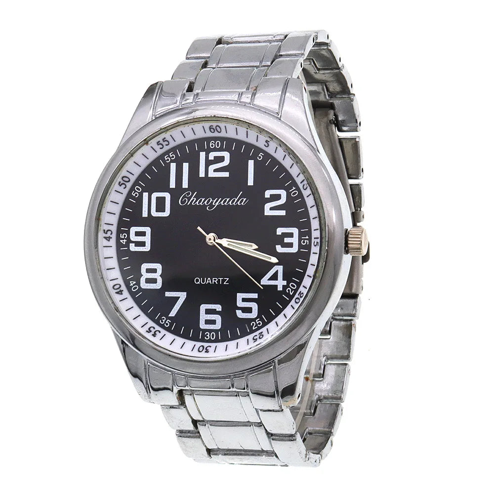 Luxury Watch Business Watches Male Clock Stainless Steel Quartz Men Watch Reloj Hombre Dad Gifts Big Number Wristwatch