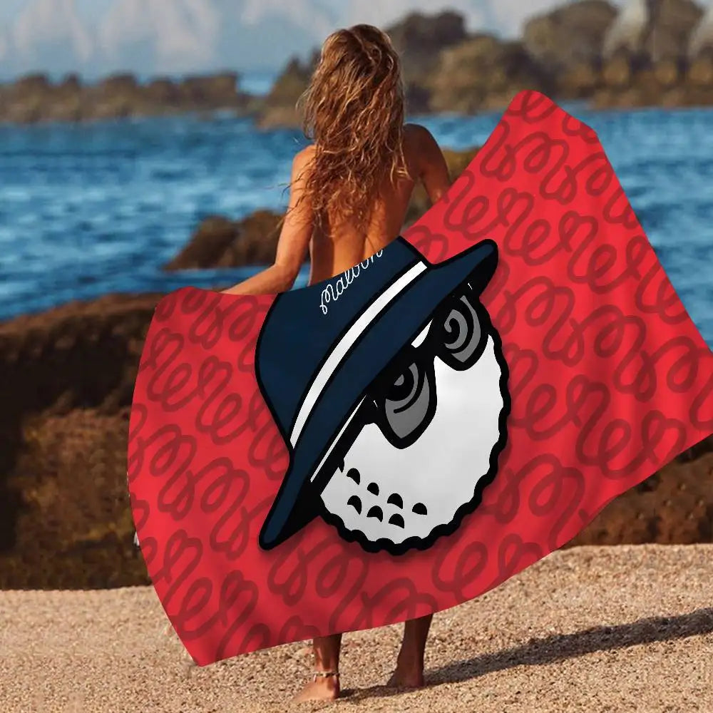 Toalha de banho de microfibra macia, absorvente de água, respirável, para meninas, crianças, decorativa, desenho animado, praia