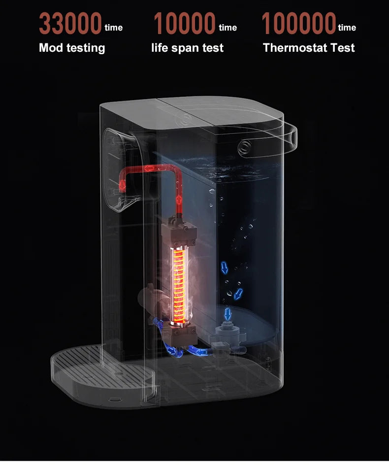 Jmeye dispensador de água de calor instantâneo portátil casa escritório chá fabricante dois métodos enchimento água aquecedor desktop purificador água