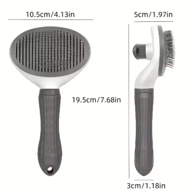 Escova para Cães e Gatos, Escova de Limpeza Automática para Remover Pelos de Animais, Ferramentas de Higiene para Cães e Gatos, Escova Desembaraçadora para Animais de Estimação, Acessórios para Cães