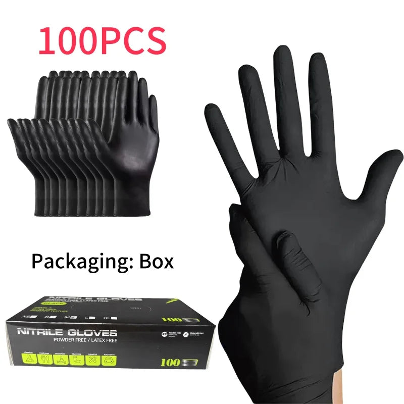 10-200pc luvas de nitrilo luvas de borracha preta látex luvas descartáveis trabalho doméstico indústria de carro jardinagem cuidados com animais de estimação ferramentas de cozinha Kasa & Pet
