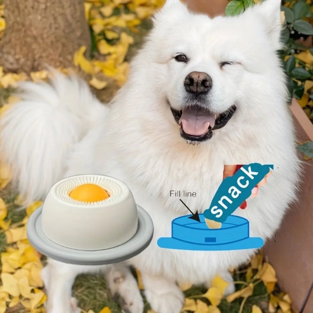 Novos brinquedos interativos para animais de estimação que promovem a saúde dental, tigela de petiscos autoestimulante, treinamento e alimentador lento para cães e gatos.