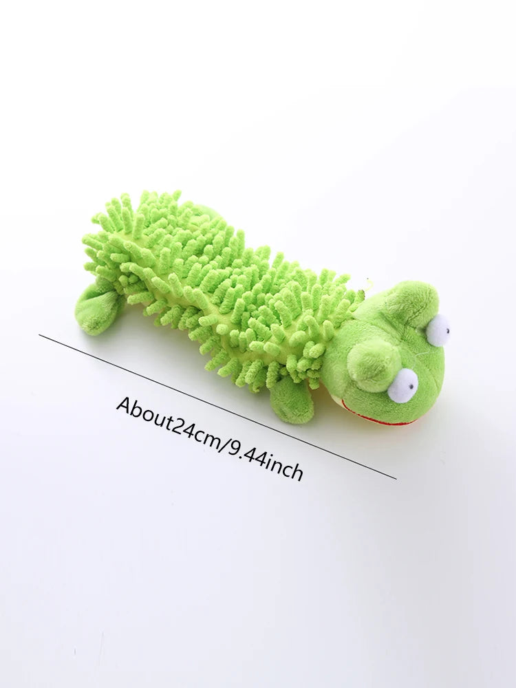 Brinquedo para cachorro de estimação, brinquedo de pelúcia com som, esfregão, concha de pele, sapo, hipopótamo, suprimentos de moagem de dentes