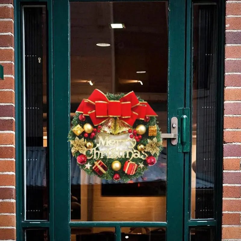 Decoração de natal artesanal simulação guirlanda de natal porta pendurado janela adereços requintado alta qualidade decoração para casa