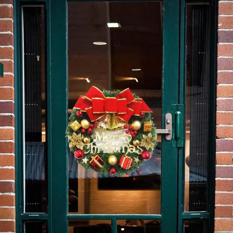 Decoração de natal artesanal simulação guirlanda de natal porta pendurado janela adereços requintado alta qualidade decoração para casa