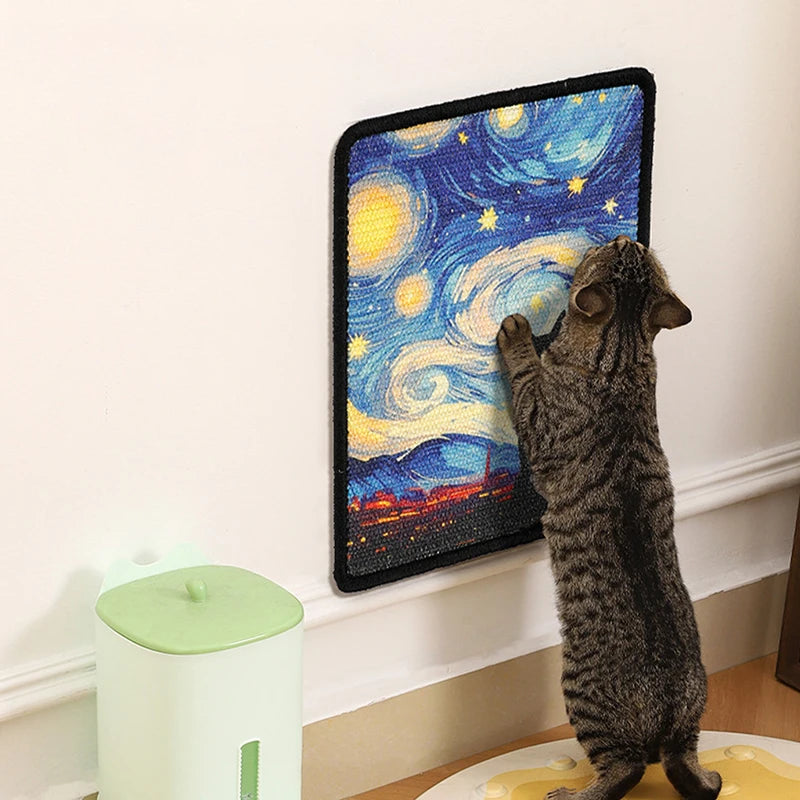 【xxx】Arranhador de Parede Durável para Gatos com Bordas Costuradas e Tecido Macio para Brincadeiras Internas – Design que Economiza Espaço para Gatos