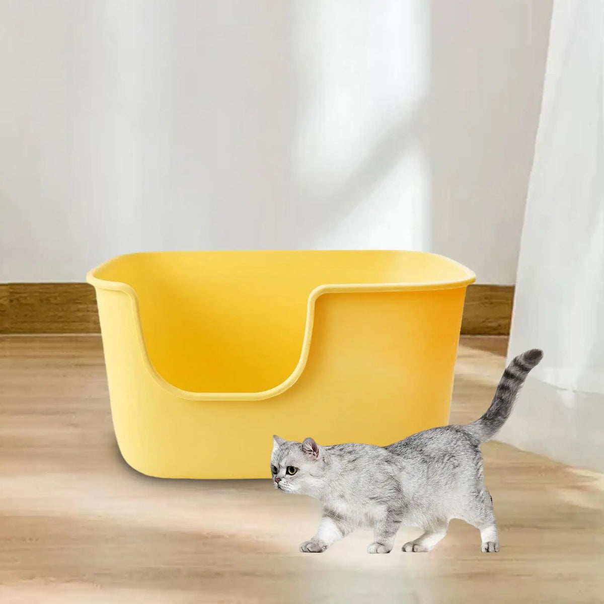 Bandejas de areia para animais de estimação com lados altos, suprimentos para animais de estimação, panela grande à prova de respingos, vaso sanitário para animais pequenos, gatinho, hamsters, gatinho, coelho