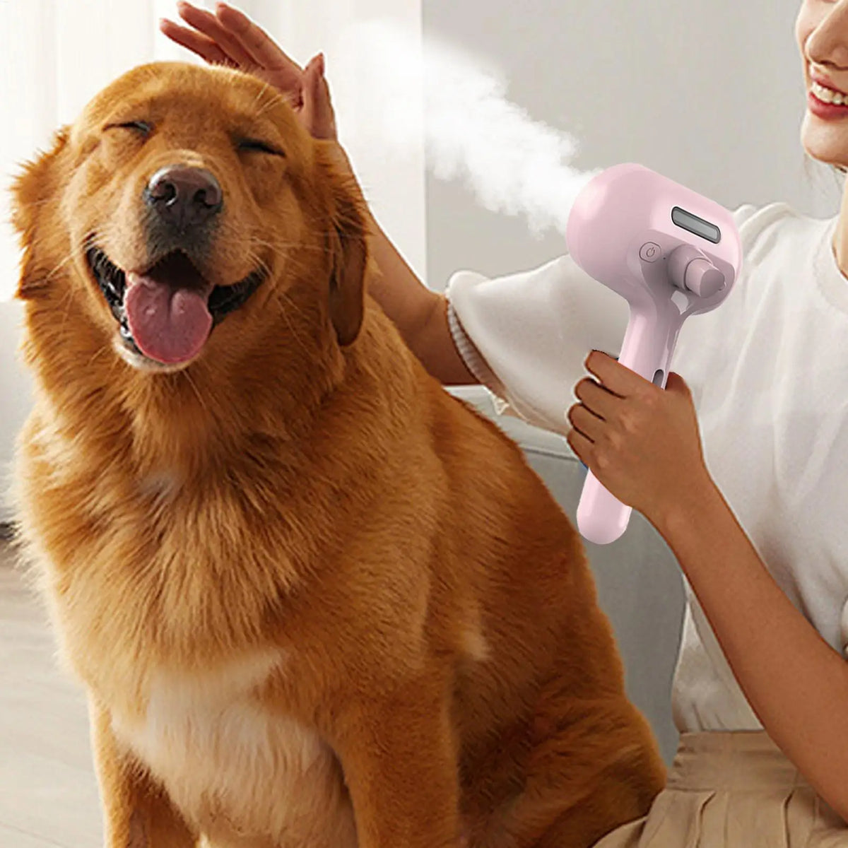 Removedor de pelos de animais de estimação spray aliciamento pente gatos cães flutuante remoção de pelos escova de limpeza a vapor desmatting água névoa umidificador pente