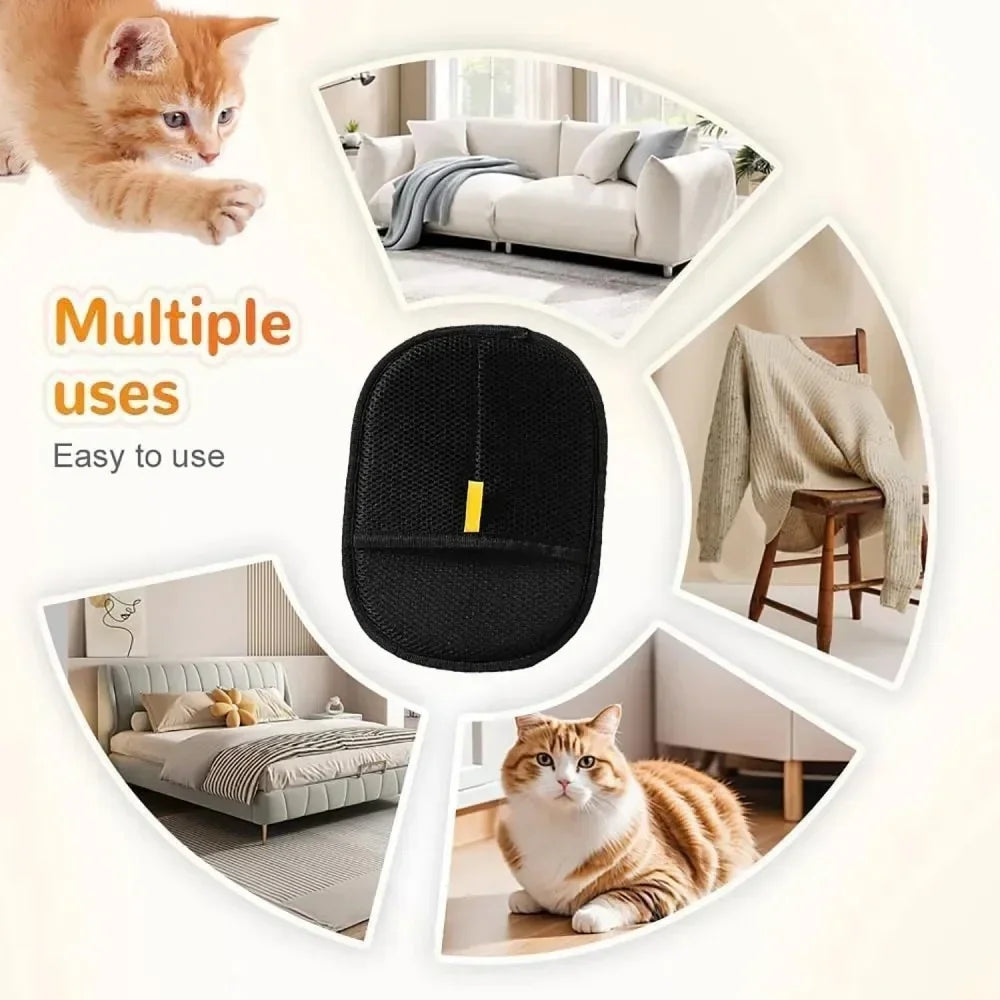 Luva Removedora de Pelos de Animais de Estimação, Luva de Escovação para Cães, Gatos e Coelhos com Pelos Longos/Curtos/Encaracolados