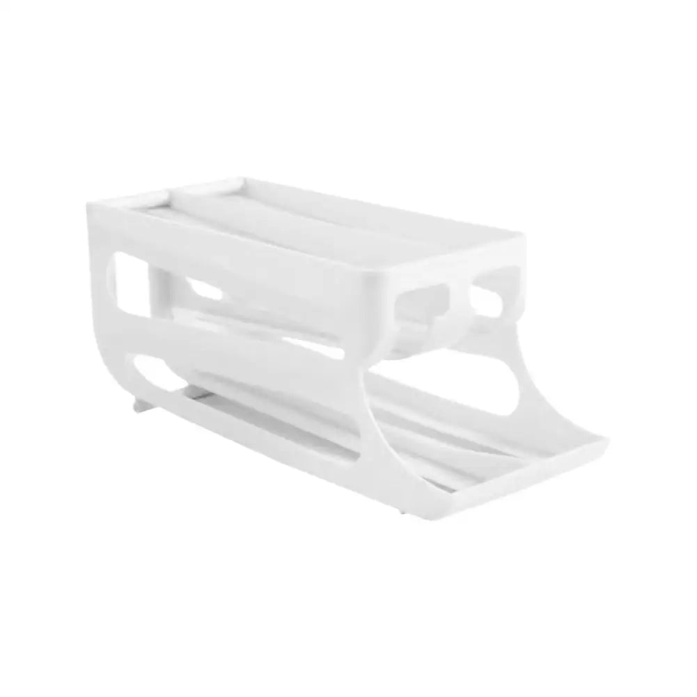 Organizador de ovos com rolagem automática para cozinha, dispensador de ovos de plástico, rack de armazenamento, suporte de ovos que economiza espaço para uso na geladeira, acessórios de cozinha