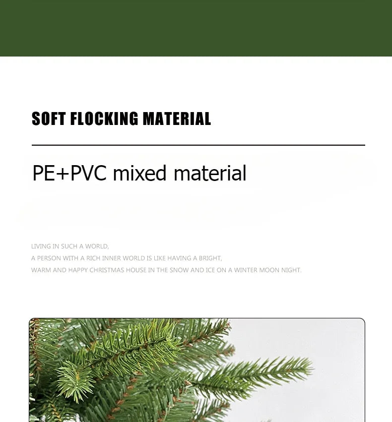 Árvore de Natal artificial, feita de PE com mistura de materiais e iluminação LED, árvore de Natal de alta qualidade, 1,2 m, decorações para o Natal e Ano Novo.