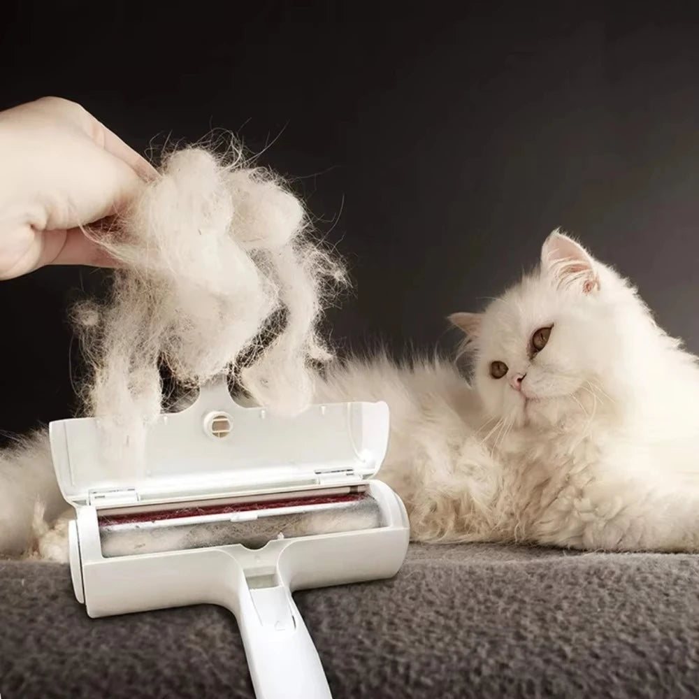 Removedor de pelos de animais lavável e reutilizável, portátil, para remover rapidamente pelos soltos de animais em tecidos.