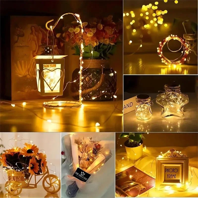 Luzes de fadas de natal recarregável led à prova d' água rgb luz de corda 8 modos design destacável para decoração de festa de casamento de árvore de natal