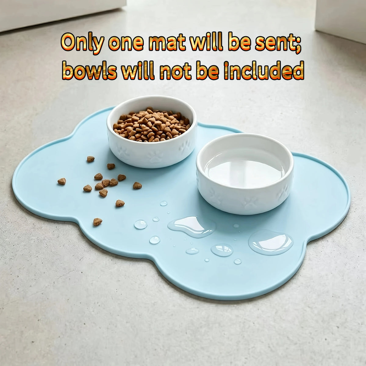 Tapete de Silicone para Animais de Estimação, à Prova de Vazamentos e Antiderrapante para Cães e Gatos, Tapete Oval para Tigelas Kasa & Pet