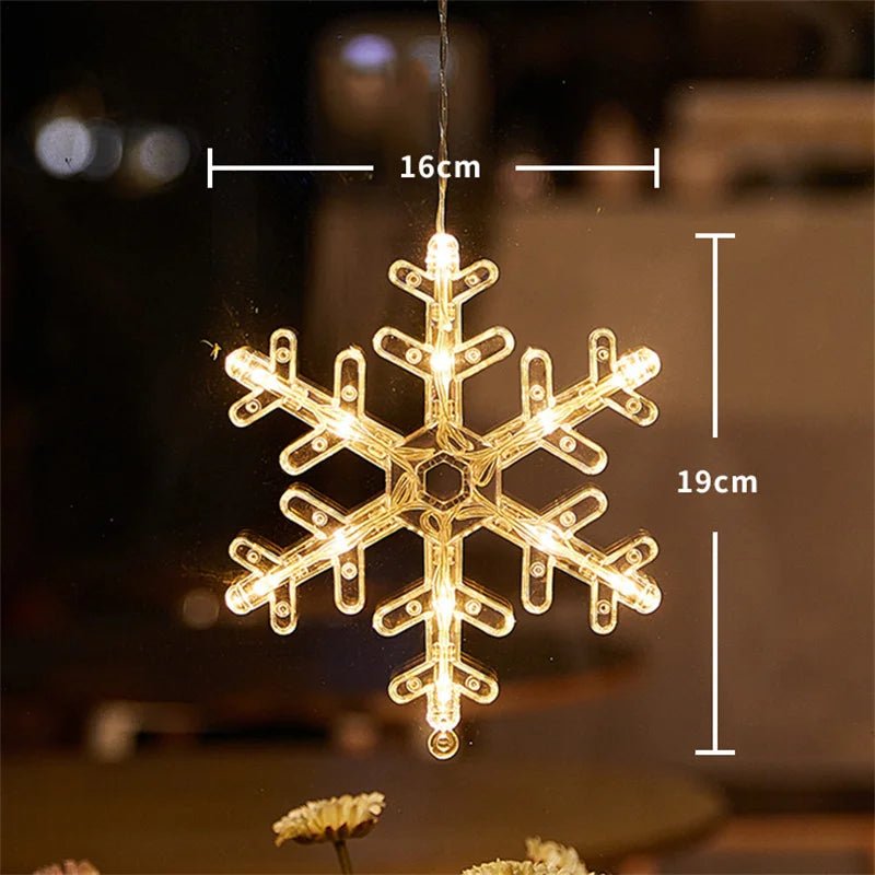 Natal led luz floco de neve santa pendurado otário lâmpada janela ornamentos decoração para casa natal navidad 2023 decoração de ano novo - Kasa & Pet