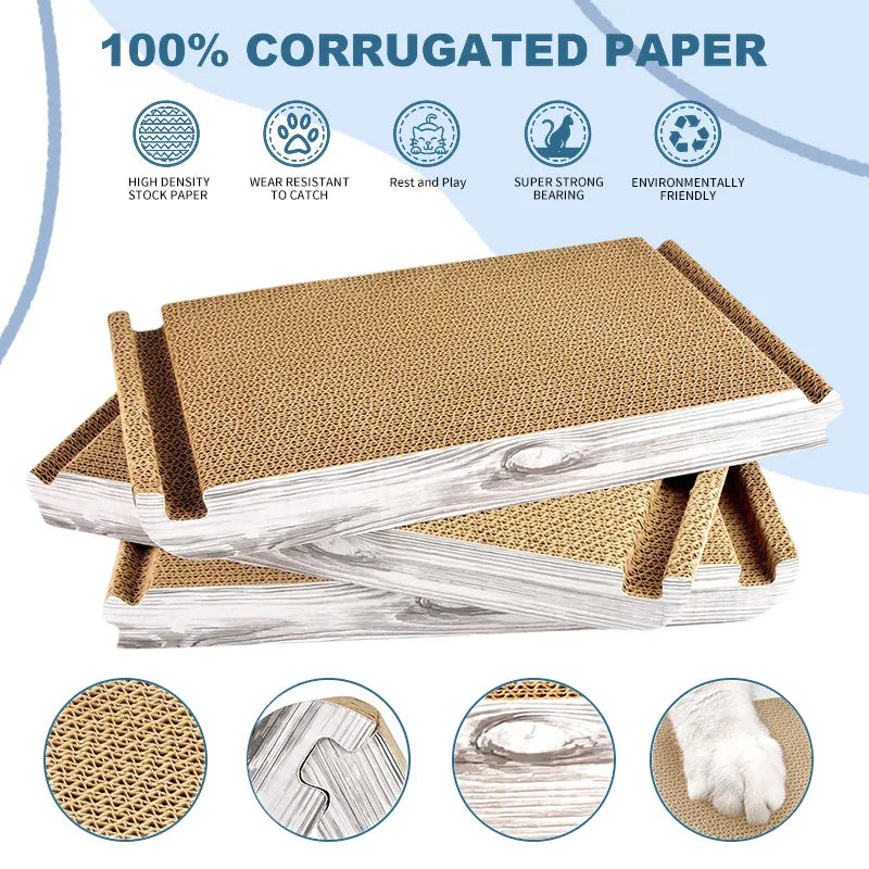 Novo Arranhador Vertical para Gatos, Poste de Arranhar Triangular Dobrável, Produto Multifuncional 3 em 1 para Gatos, Almofada para Gatos com Uso em 6 Lados