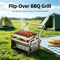 Flip churrasqueira a carvão doméstico ao ar livre destacável grade de malha rotativa kipengrill electrisch