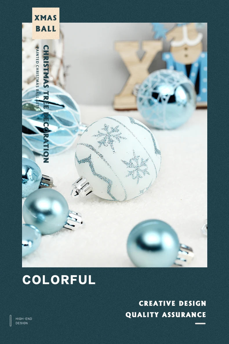    Ornamentos de bola de natal de 73 pces, decorações de suspensão inquebráveis do ornamento da bola de natal para a árvore de natal