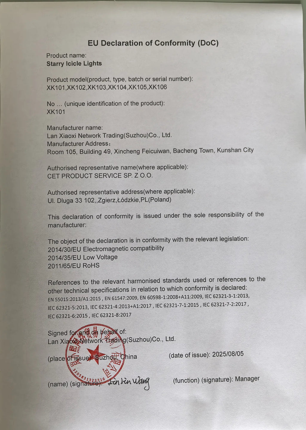 Decorações de Natal 2026: Guirlanda de Estrelas 4M (L) x 0.4/0.5/0.6M (A) com Luzes Piscantes (Branco Quente + Branco Frio) 8 Modos LED Festoon