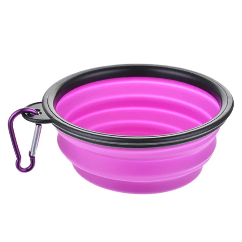 Tigela de comida para animais de estimação portátil tpr durável para gatos e cães silicone dobrável viagem ao ar livre tigela de comida de água para animais de estimação