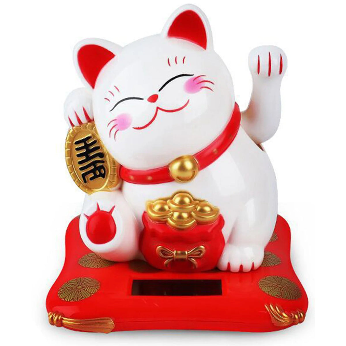 2.5 Polegada ornamentos de gato da sorte bonito mesa de energia solar decoração de gato funciona bem gato da sorte ornamentos de carro durável decoração para casa Kasa & Pet