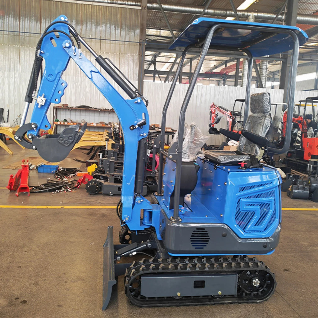 Mini Escavadeira Compacta de 1.2 Toneladas e 1.5 Toneladas, Escavadeira Hidráulica com Esteiras, Certificação CE EPA Euro 5, Motor Kubota, Máquina Agrícola Personalizada