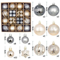 Bola de natal ornamento caixa de presente conjunto sortido azul branco floco de neve rena padrão design feriado festivo árvore pendurado decoração