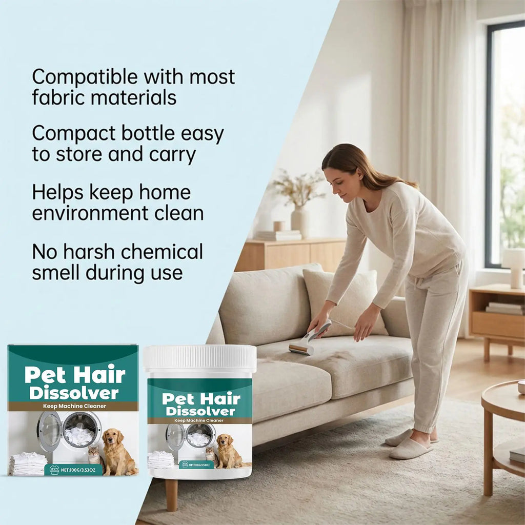 Removedor de Pelos de Animais para Lavanderia, Detergente Aditivo para Máquina de Lavar, Remove Pelos de Roupas, Carpete, Roupa de Cama, Tecido e Toalha