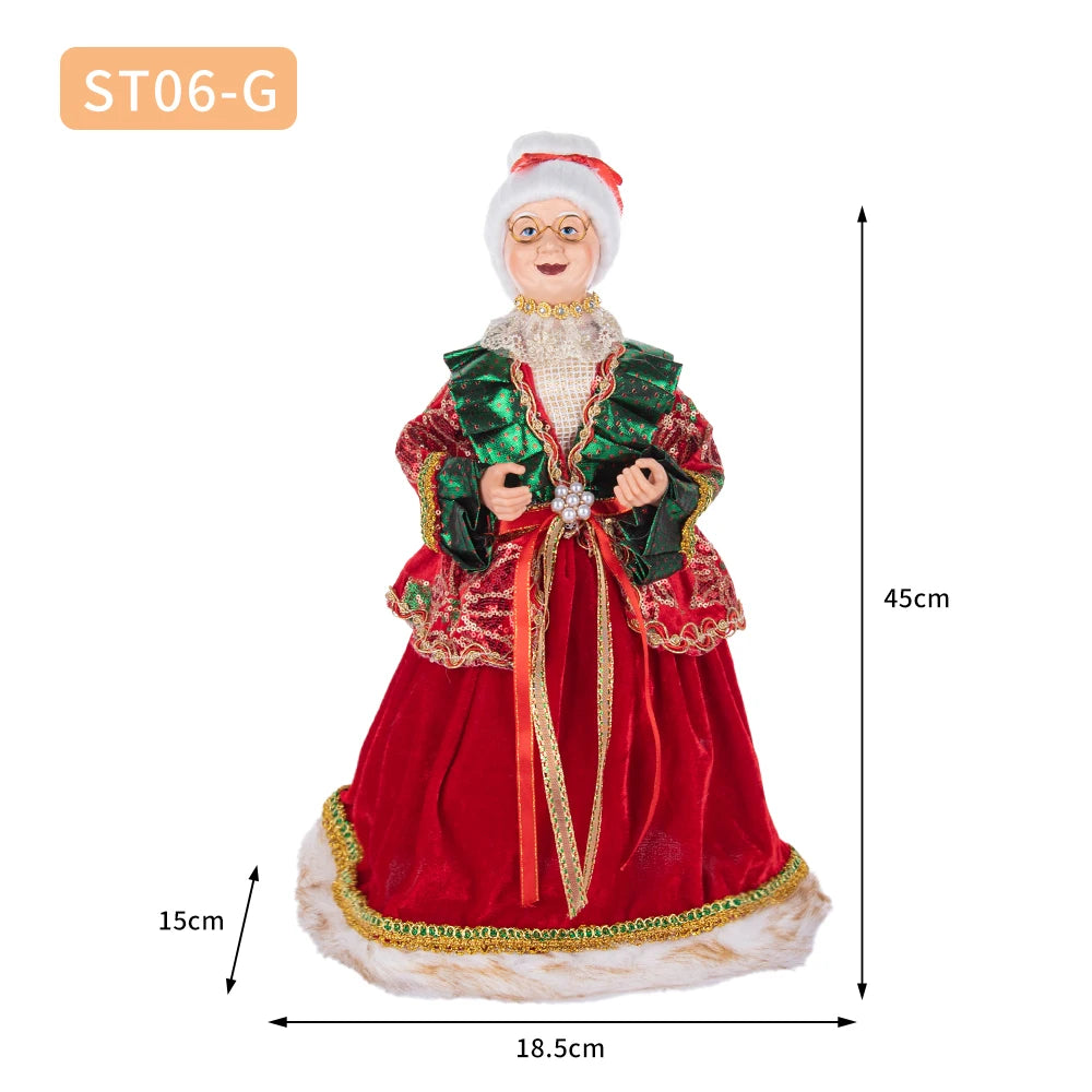 40cm natal anjo boneca estatueta brinquedo colher de árvore ornamentos em pé aniversário natal decorações navidad decoração para casa novedades