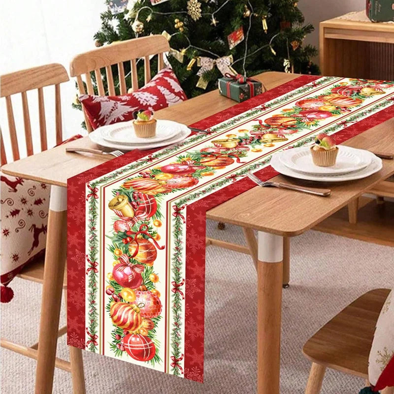 Feliz natal corredor de mesa natal capa de mesa decorações de natal para casa 2025 navidad natal presentes ano novo 2026 toalha de mesa