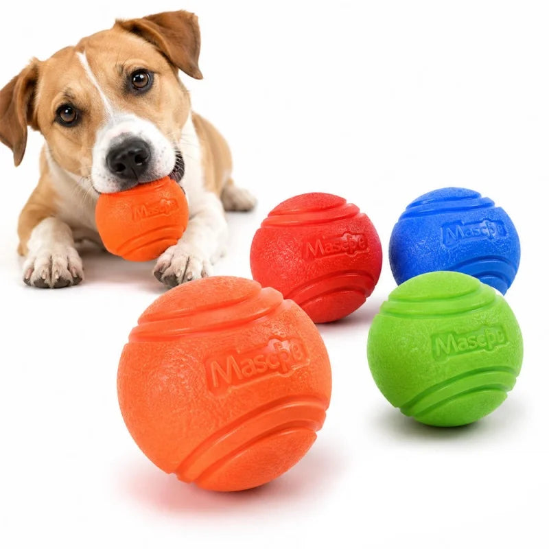 Brinquedos para Cães de Estimação: Bola de Borracha Sólida e Resistente, Durável, Resistente à Mastigação, Alto Salto, para Lançar ao Ar Livre, Brincar de Busca e Treino Interativo para Filhotes