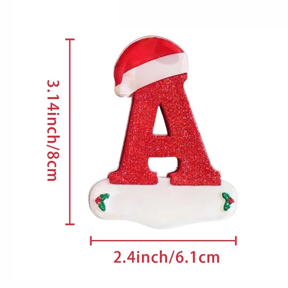 Personalize Decoração De Natal, 26 Letras, Pingente para Árvore De Natal Decor,DIY Nome Ornamento