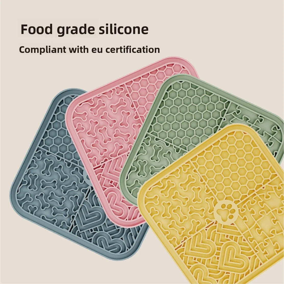 Tapete de Silicone para Lamber para Cães e Gatos, Almofada de Alimentação Lenta, Alívio da Ansiedade, Banho e Higiene, Suprimentos para Animais de Estimação