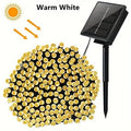 Corda de luz solar ao ar livre led decoração de natal, corda de luz solar luz de fadas jardim decoração de natal luz