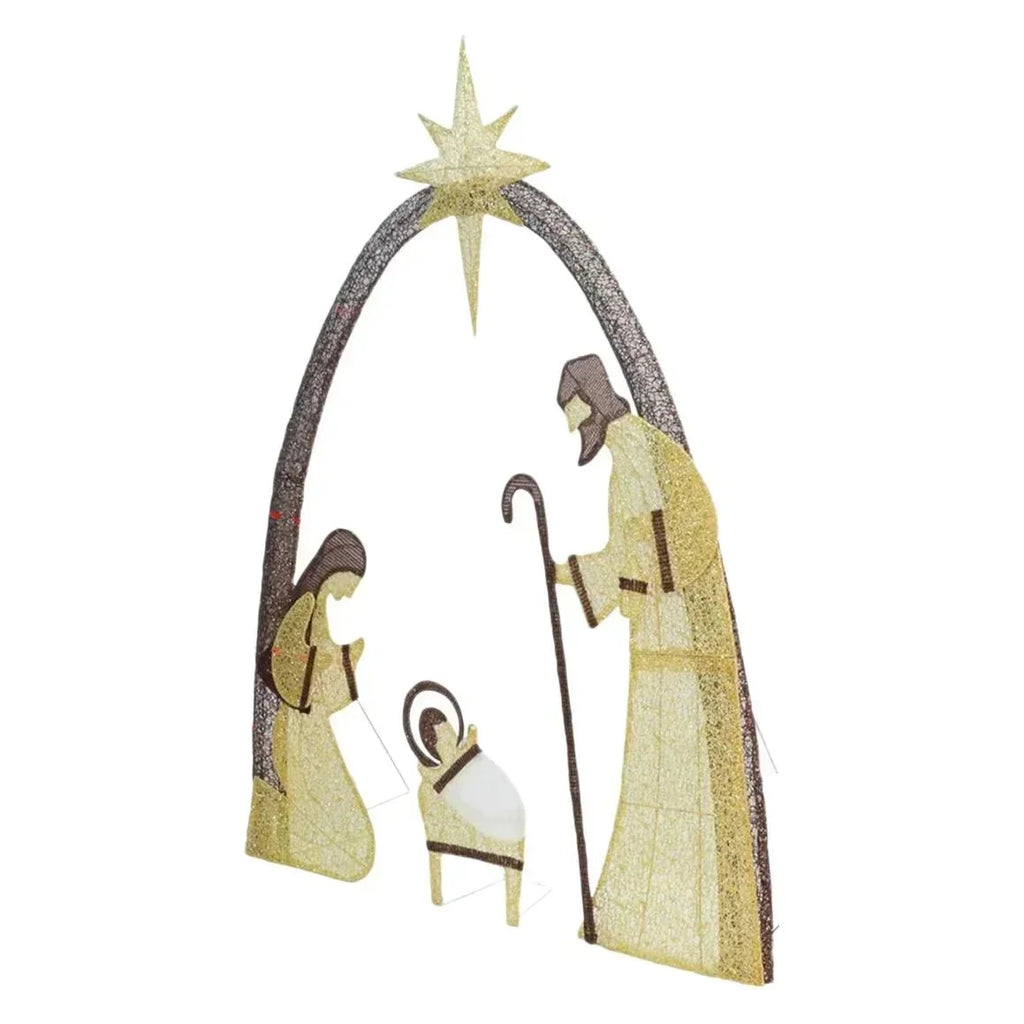 Presilha de Natal com Iluminação LED para Jardim, Decoração de Natal para Gramado, Presilha de Presépio, Enfeite de Natal, Decoração de Ano Novo