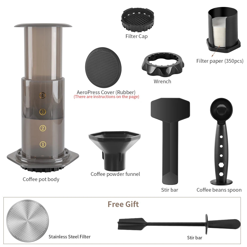 Cafemey máquina de café expresso portátil imprensa francesa barista ferramenta cafeteira imprensa ar máquina café com filtros para aeropress